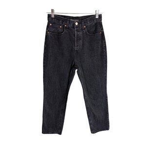 Denim Forum The Joni High Rise Loose Black-sz 28